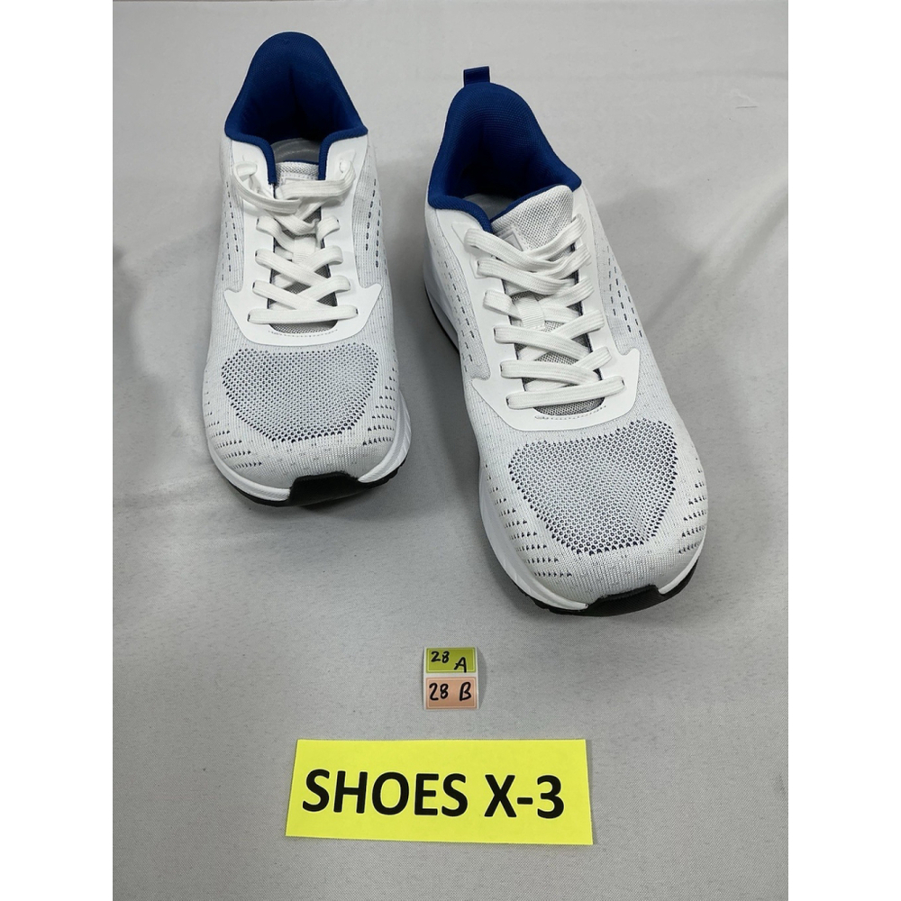 Men’s NWOT BNQ Wide Lace Up Sneakers White Blue Us 12 Eu 46 Uk 11 Mesh